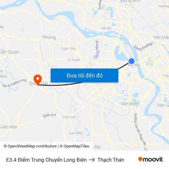 E3.4 Điểm Trung Chuyển Long Biên to Thạch Thán map