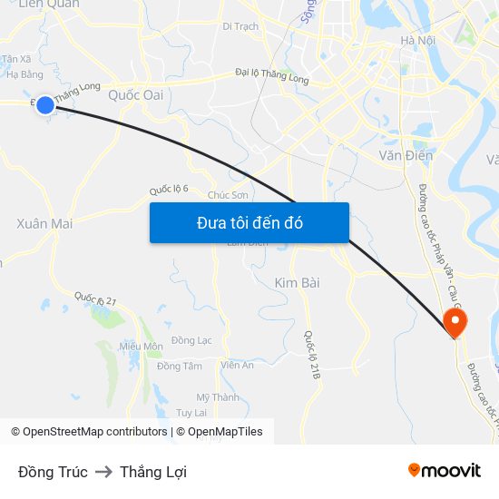 Đồng Trúc to Thắng Lợi map