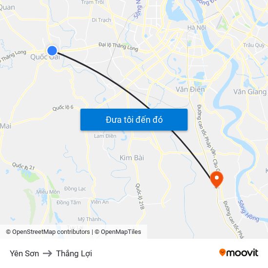 Yên Sơn to Thắng Lợi map