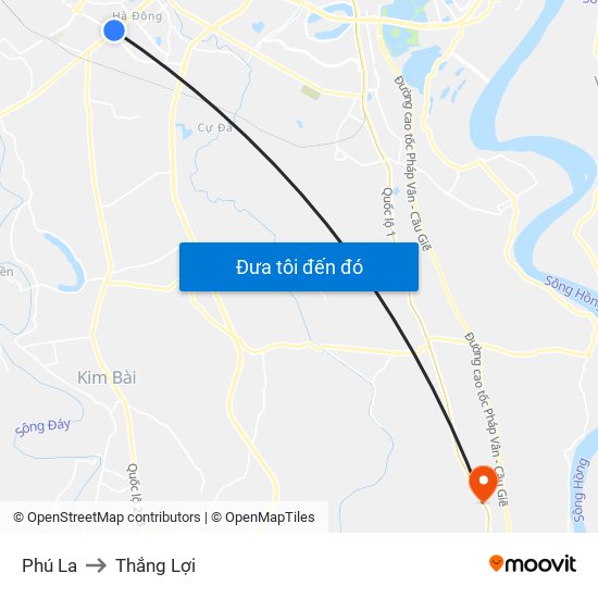 Phú La to Thắng Lợi map