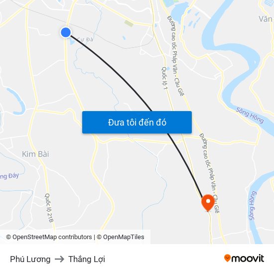 Phú Lương to Thắng Lợi map
