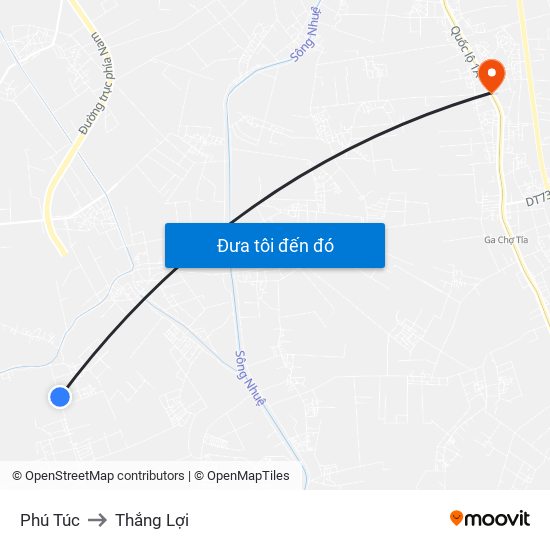 Phú Túc to Thắng Lợi map