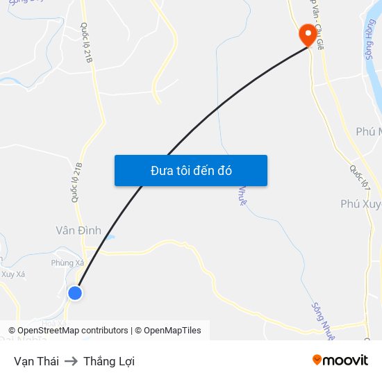 Vạn Thái to Thắng Lợi map