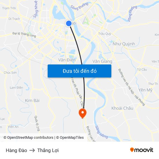 Hàng Đào to Thắng Lợi map