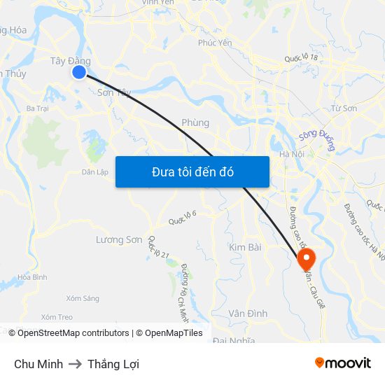 Chu Minh to Thắng Lợi map