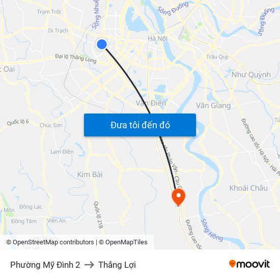 Phường Mỹ Đình 2 to Thắng Lợi map