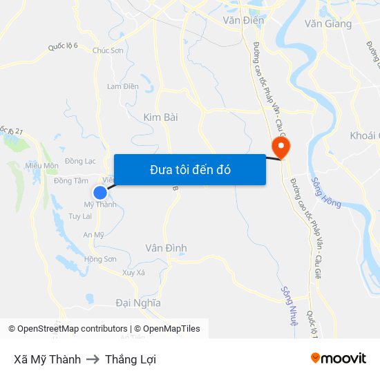 Xã Mỹ Thành to Thắng Lợi map