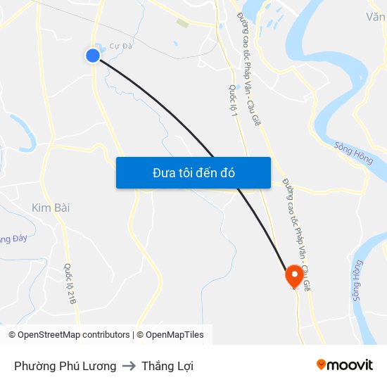 Phường Phú Lương to Thắng Lợi map