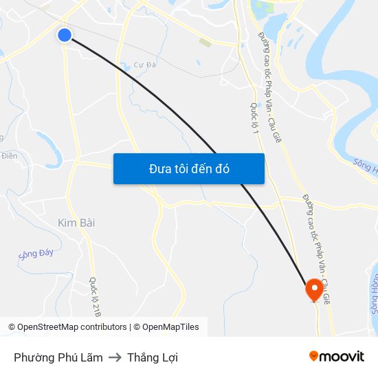 Phường Phú Lãm to Thắng Lợi map