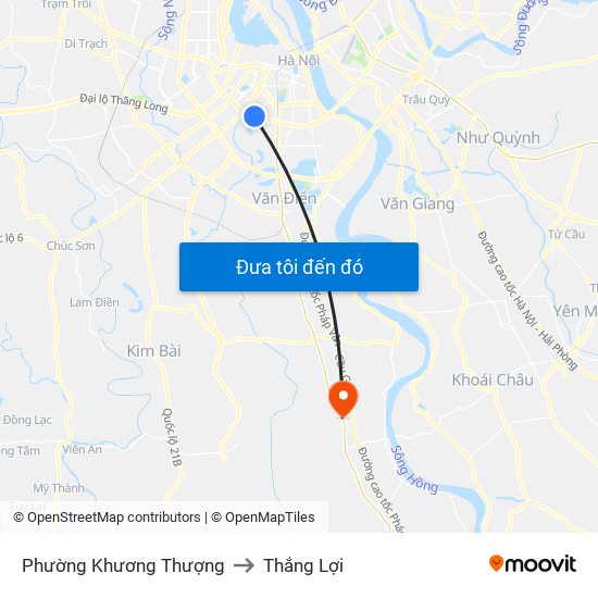 Phường Khương Thượng to Thắng Lợi map