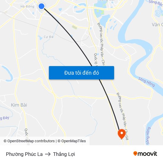 Phường Phúc La to Thắng Lợi map