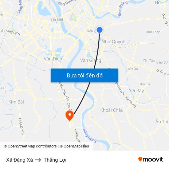 Xã Đặng Xá to Thắng Lợi map