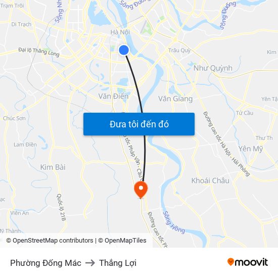 Phường Đống Mác to Thắng Lợi map