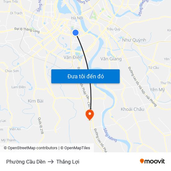 Phường Cầu Dền to Thắng Lợi map