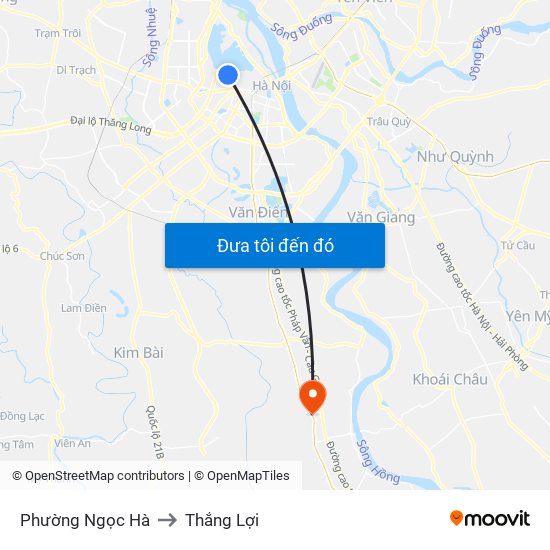 Phường Ngọc Hà to Thắng Lợi map
