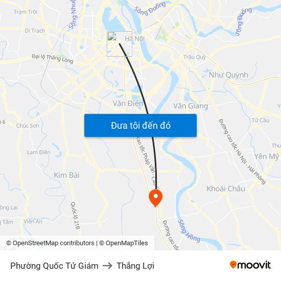 Phường Quốc Tử Giám to Thắng Lợi map