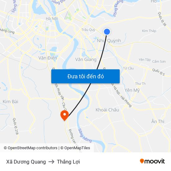 Xã Dương Quang to Thắng Lợi map