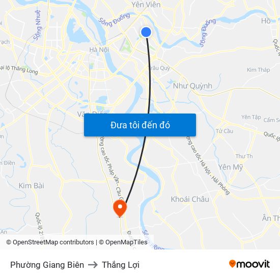 Phường Giang Biên to Thắng Lợi map