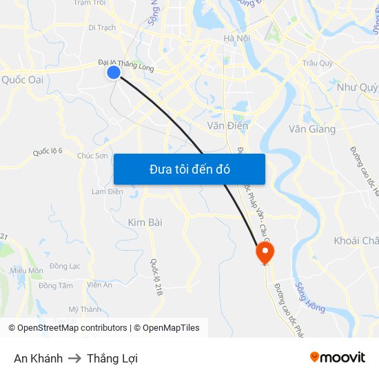 An Khánh to Thắng Lợi map