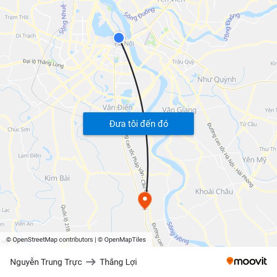 Nguyễn Trung Trực to Thắng Lợi map