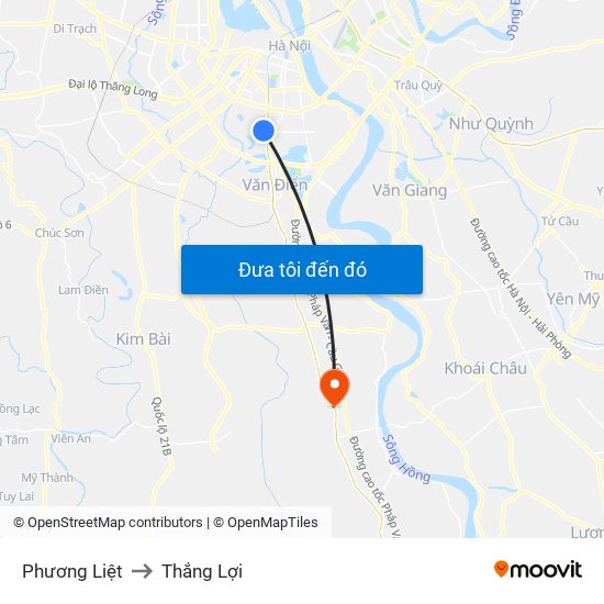 Phương Liệt to Thắng Lợi map