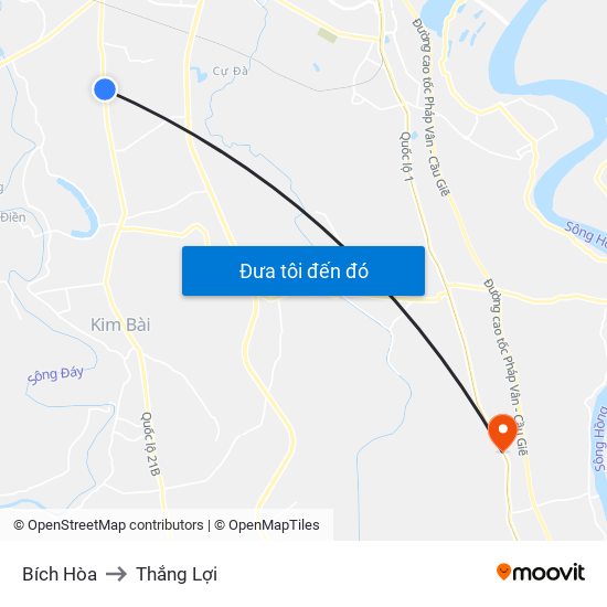 Bích Hòa to Thắng Lợi map