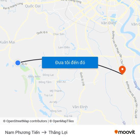 Nam Phương Tiến to Thắng Lợi map