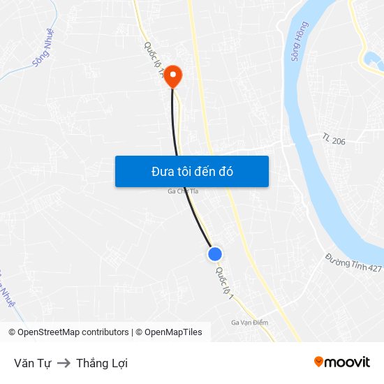 Văn Tự to Thắng Lợi map