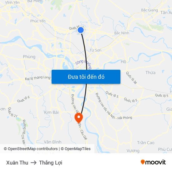 Xuân Thu to Thắng Lợi map