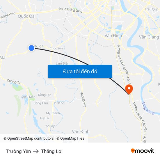 Trường Yên to Thắng Lợi map