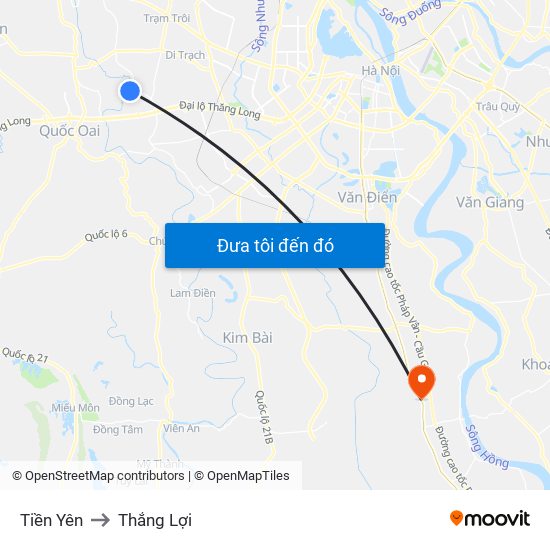 Tiền Yên to Thắng Lợi map