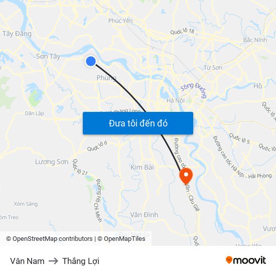 Vân Nam to Thắng Lợi map