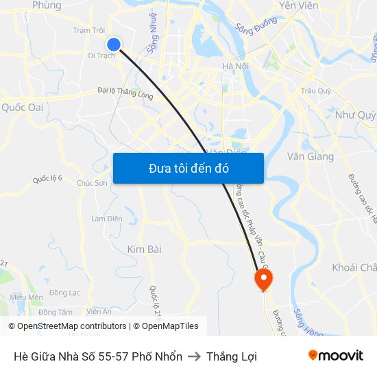 Hè Giữa Nhà Số 55-57 Phố Nhổn to Thắng Lợi map