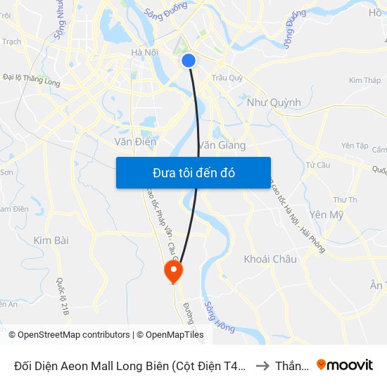 Đối Diện Aeon Mall Long Biên (Cột Điện T4a/2a-B Đường Cổ Linh) to Thắng Lợi map