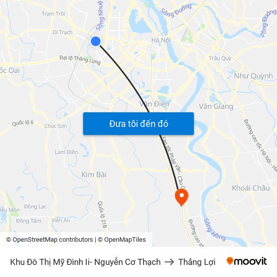 Khu Đô Thị Mỹ Đình Ii- Nguyễn Cơ Thạch to Thắng Lợi map