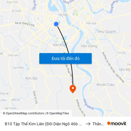 B10 Tập Thể Kim Liên (Đối Diện Ngõ 46b Phạm Ngọc Thạch) to Thắng Lợi map