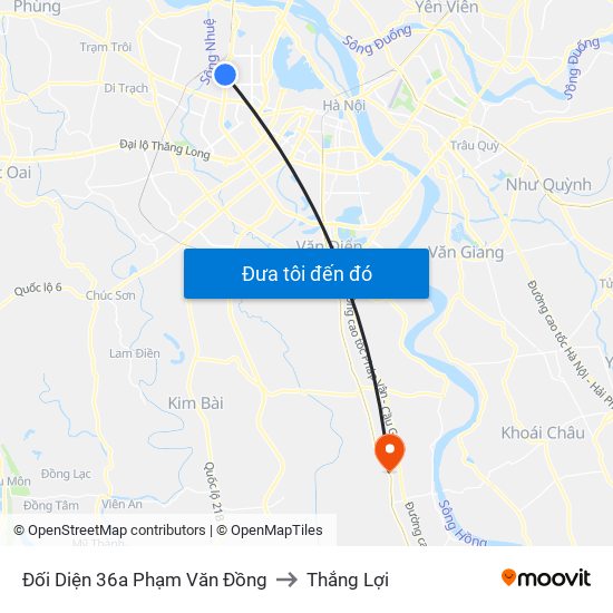 Đối Diện 36a Phạm Văn Đồng to Thắng Lợi map