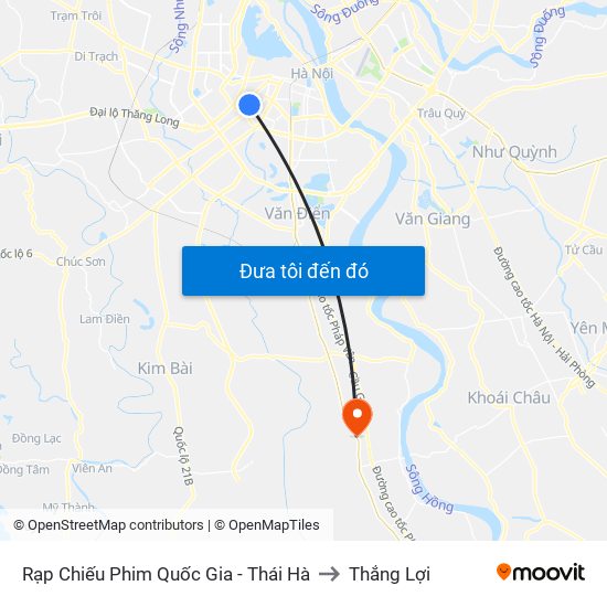 Rạp Chiếu Phim Quốc Gia - Thái Hà to Thắng Lợi map