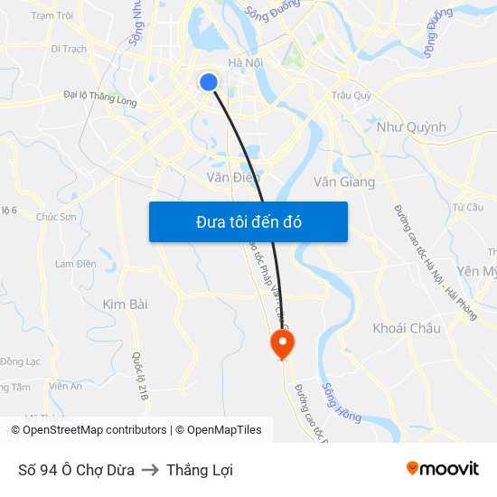 Số 94 Ô Chợ Dừa to Thắng Lợi map