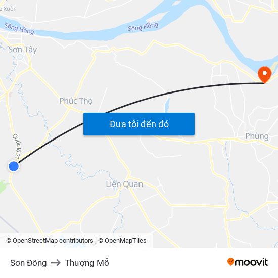 Sơn Đông to Thượng Mỗ map