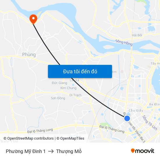 Phường Mỹ Đình 1 to Thượng Mỗ map