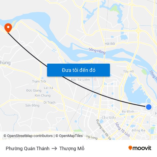 Phường Quán Thánh to Thượng Mỗ map