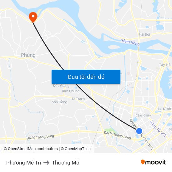 Phường Mễ Trì to Thượng Mỗ map