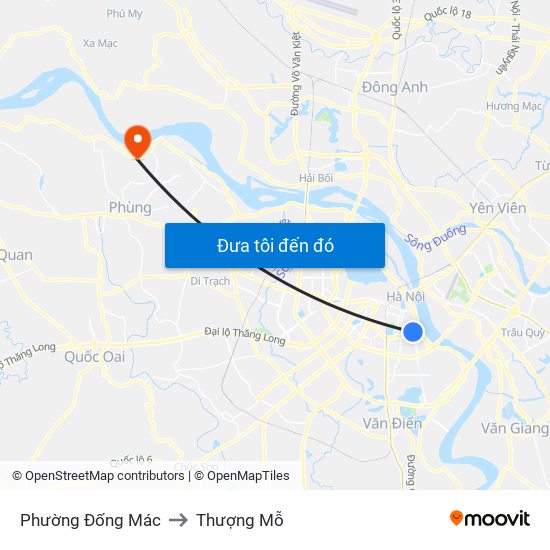 Phường Đống Mác to Thượng Mỗ map