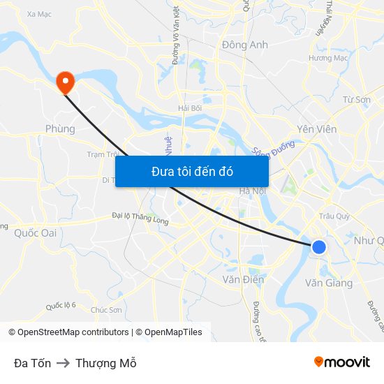 Đa Tốn to Thượng Mỗ map