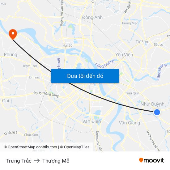 Trưng Trắc to Thượng Mỗ map