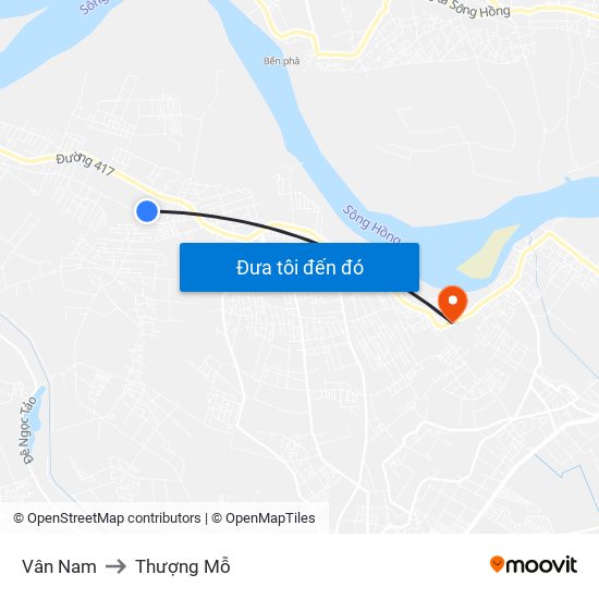 Vân Nam to Thượng Mỗ map