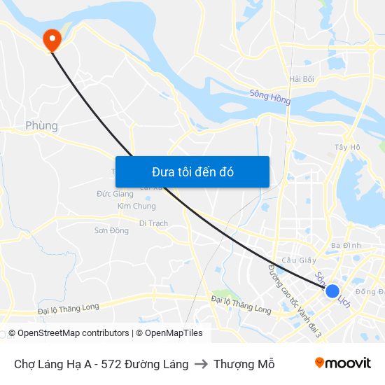 Chợ Láng Hạ A - 572 Đường Láng to Thượng Mỗ map