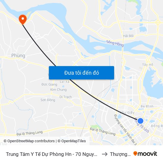Trung Tâm Y Tế Dự Phòng Hn - 70 Nguyễn Chí Thanh to Thượng Mỗ map
