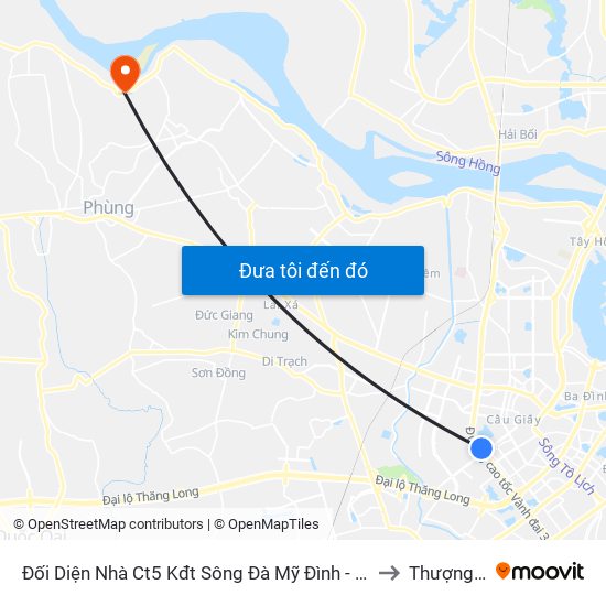 Đối Diện Nhà Ct5 Kđt Sông Đà Mỹ Đình - Phạm Hùng to Thượng Mỗ map